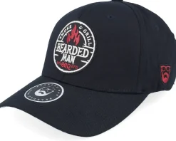 Discount Bearded Man Smoke Grill Bbq Logo Blk Wooly Combed Black Flexfit -