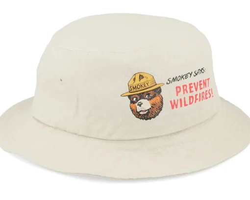 Discount American Needle Smokey Bear Twill Screen Stone Bucket -