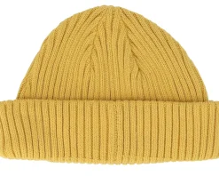 Online Resteröds Smula Mustard Yellow Organic Short Beanie -