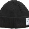 Short Beanies | Organic Beanies-Resteröds Smula Organic Black Short Beanie -