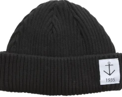 Short Beanies | Organic Beanies-Resteröds Smula Organic Black Short Beanie -