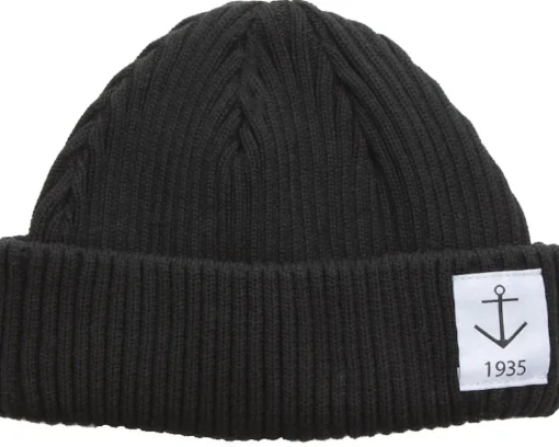 Short Beanies | Organic Beanies-Resteröds Smula Organic Black Short Beanie -