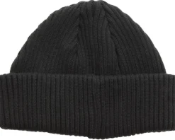 Short Beanies | Organic Beanies-Resteröds Smula Organic Black Short Beanie -