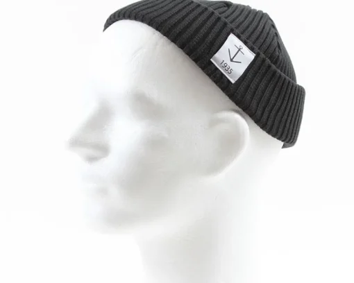 Short Beanies | Organic Beanies-Resteröds Smula Organic Black Short Beanie -