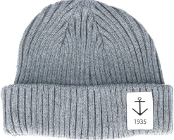 Short Beanies | Organic Beanies-Resteröds Smula Organic Grey Short Beanie -
