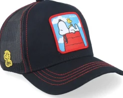 Trucker-Capslab Snoopy & Woodstock Peanuts Black Trucker -