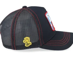 Trucker-Capslab Snoopy & Woodstock Peanuts Black Trucker -