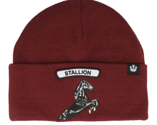 Cuff Beanies-Goorin Bros. Soft Rock Cock Classic Knits Rocker Icon Emb Navy Cuff - Blue