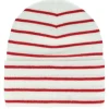 Outlet Beechfield Soft /Classic Red Deep Striped Cuff - White