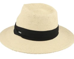 Sale Brixton Sol Straw Fedora Natural/Black Straw Hat -