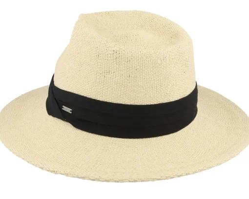 Sale Brixton Sol Straw Fedora Natural/Black Straw Hat -