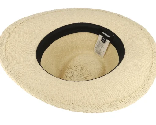 Sale Brixton Sol Straw Fedora Natural/Black Straw Hat -