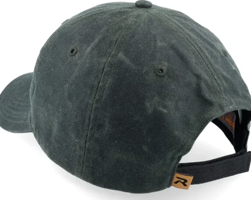 Clearance Richardson 435 Solid Dark Olive Waxed Dad Cap - Green