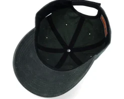 Clearance Richardson 435 Solid Dark Olive Waxed Dad Cap - Green