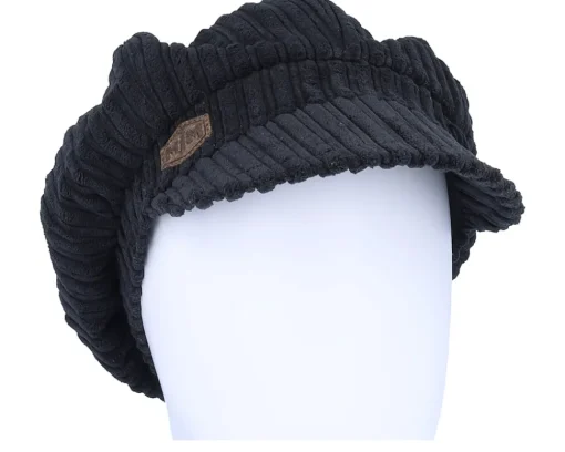 Sale MJM Hats Sophie W Cotton Velvet Black Vega cap -