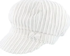 Discount MJM Hats Sophie W Cotton Velvet White Flat Cap -