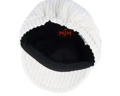Discount MJM Hats Sophie W Cotton Velvet White Flat Cap -