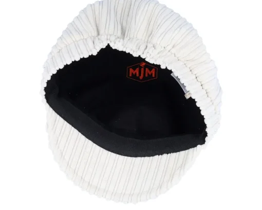 Discount MJM Hats Sophie W Cotton Velvet White Flat Cap -