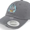 Dad Cap-Abducted Space Rocket Launch Grey Destroyed Dad Cap -