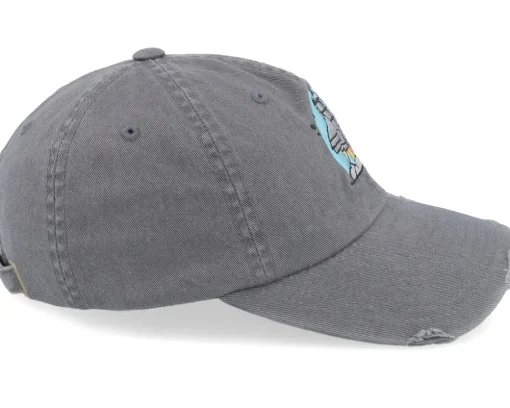 Dad Cap-Abducted Space Rocket Launch Grey Destroyed Dad Cap -