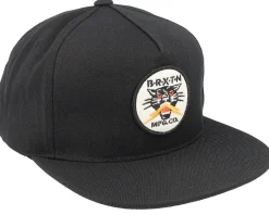 Snapback-Brixton Sparks Medium Profile Black Snapback -