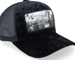 Velvet Caps-Calza Pennello Spartan King Velvet A-frame Trucker - Black