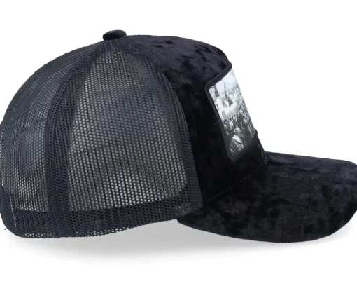 Velvet Caps-Calza Pennello Spartan King Velvet A-frame Trucker - Black