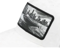 Velvet Caps-Calza Pennello Speed Boat Racing Velvet A-Frame Trucker - White