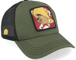 Trucker-Capslab Speedy Gonzales Black/Dark Green/Black A-Frame Trucker -
