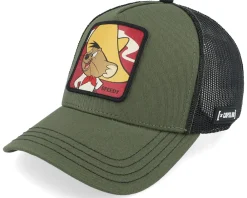 Trucker-Capslab Speedy Gonzales Black/Dark Green/Black A-Frame Trucker -