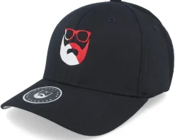 Hot Bearded Man Split Logo R/W Black Flexfit -
