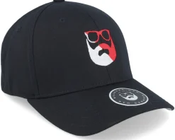 Hot Bearded Man Split Logo R/W Black Flexfit -