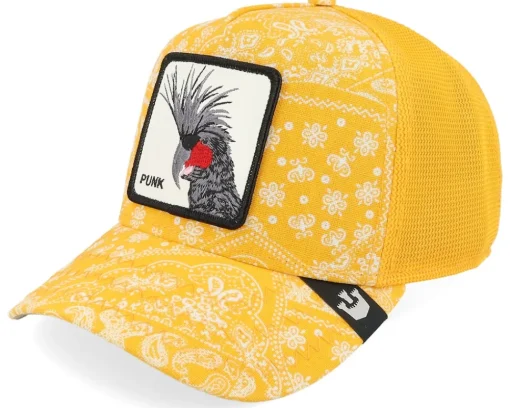 Trucker-Goorin Bros. Spray Paint Arch Paisley Yellow A-Frame Trucker -