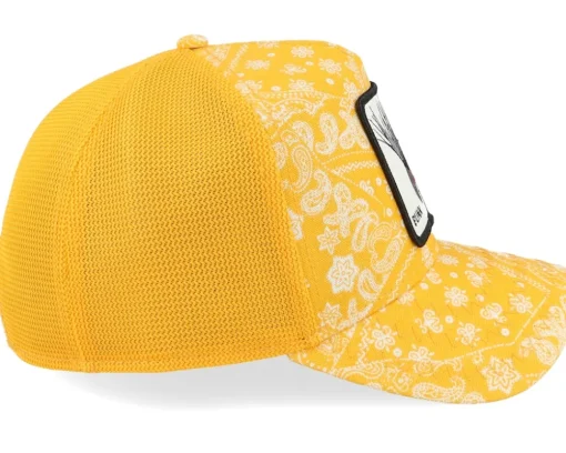 Trucker-Goorin Bros. Spray Paint Arch Paisley Yellow A-Frame Trucker -