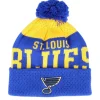 Clearance Outerstuff St. Louis s Stretchark Knit Royal/Yellow Pom - Blue