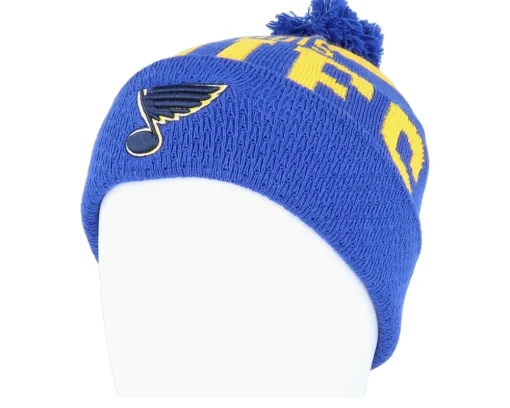 Clearance Outerstuff St. Louis s Stretchark Knit Royal/Yellow Pom - Blue