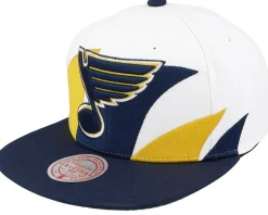 Online Mitchell & Ness St. Louis Blues Vintage Sharktooth /Navy Snapback - White