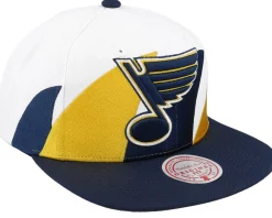Online Mitchell & Ness St. Louis Blues Vintage Sharktooth /Navy Snapback - White