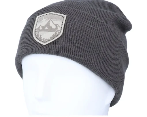 Cuff Beanies-Wild Spirit Starry Mountain Patch Grey/Graphite Beanie -