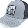 Trucker-Public Domain Statue Of Liberty Heather Grey/Black Trucker -