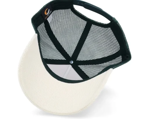 Trucker-Wild Spirit Stay Wild Script Cord Ivory/Dark Forest A-frame - White