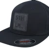Fitted-Iconic Sthlm Chemical Formula Engraved Black Flat Brim Fitted -