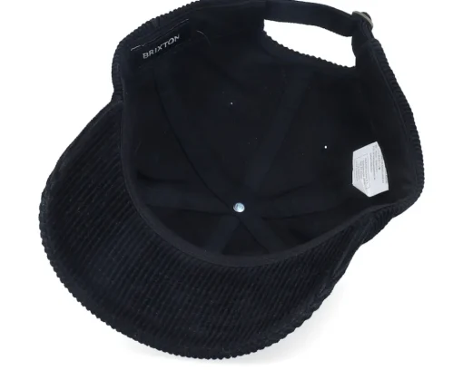 Dad Cap-Brixton Stinger Washed Black Dad Cap -