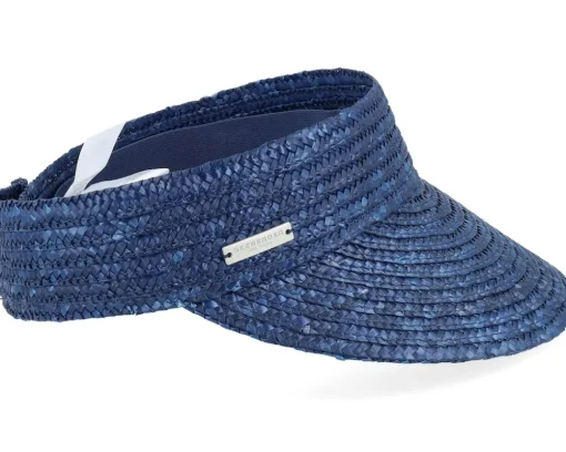 Visor-Seeberger Straw Brim Shade Visor - Blue