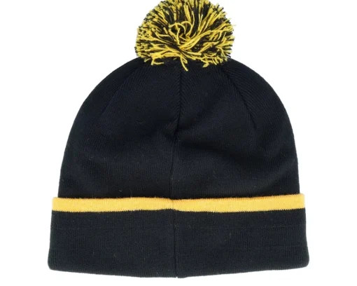 Discount J.Lindeberg Stripe Beanie Pom - Black