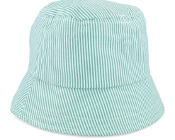 New Lyle & Scott Stripe Hat Court /White Bucket - Green