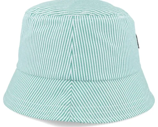 New Lyle & Scott Stripe Hat Court /White Bucket - Green