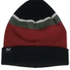Cuff Beanies-Reell Striped Beanie Dark Grey Cuff -