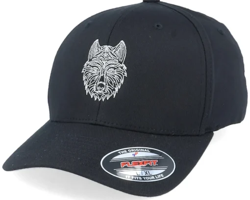 New Iconic Stylistic Wolf Black Flexfit -