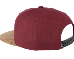Online Reell Suede Maroon Snapback - Red